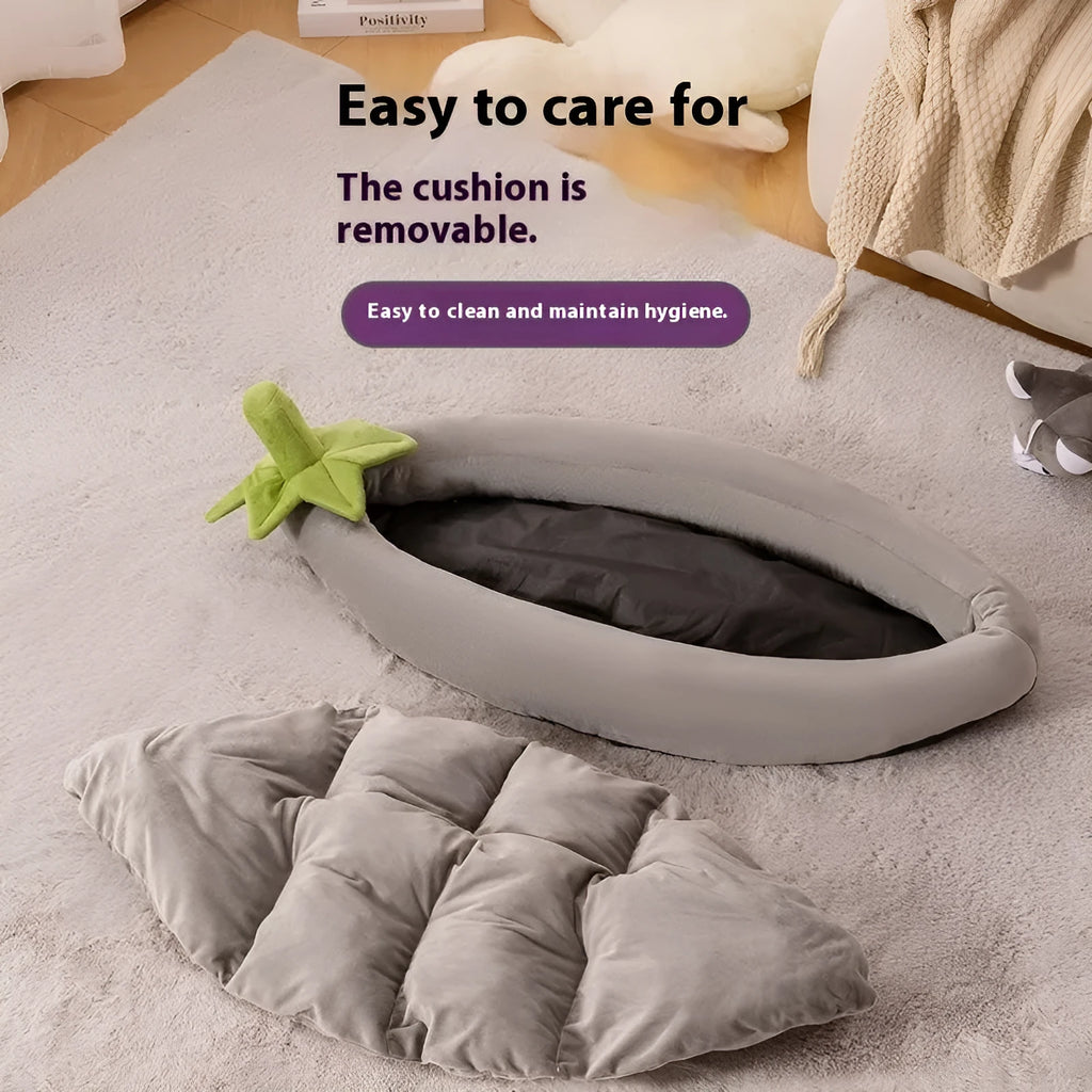 Universal removable washable dog mat in Brown Gray Orange Purple colours showing five size options