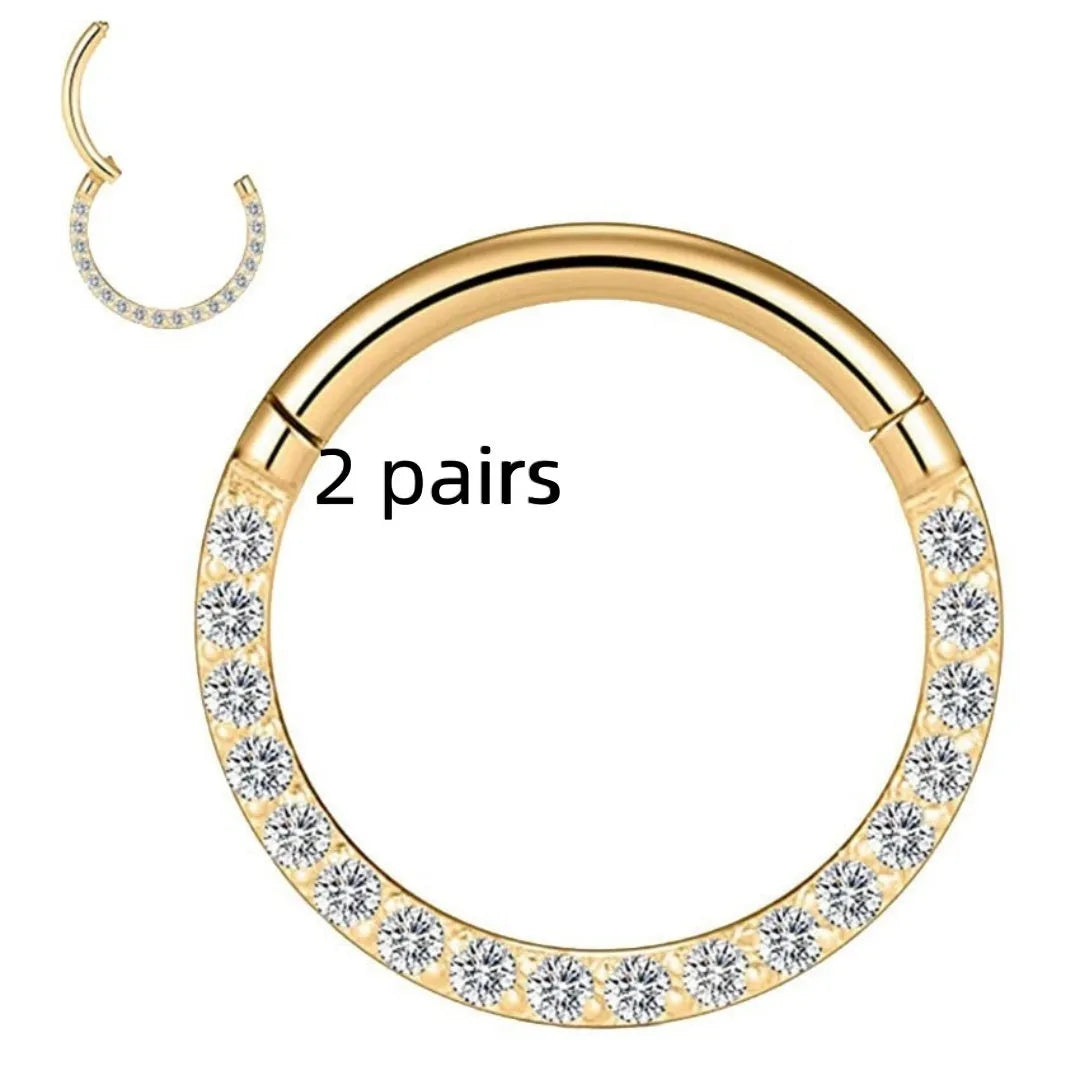 Stainless steel seamless nose ring jewellery in multiple colours and sizes