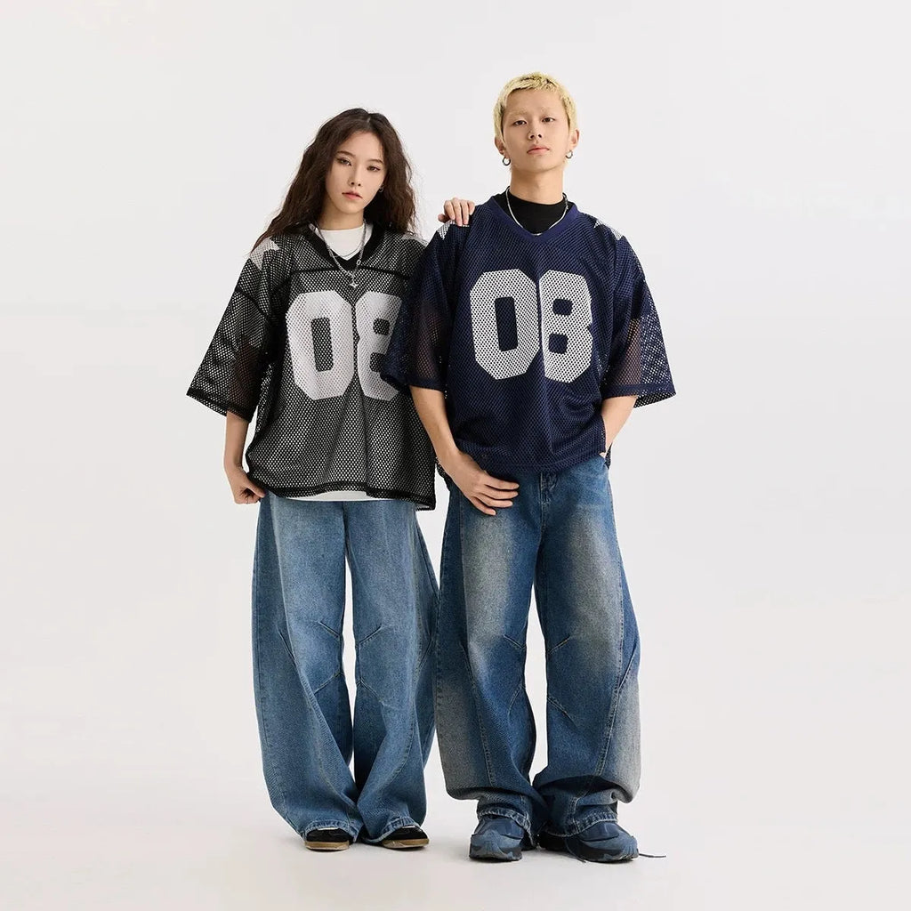 Black half sleeve pullover shirt with printed letters pattern, loose fit casual design