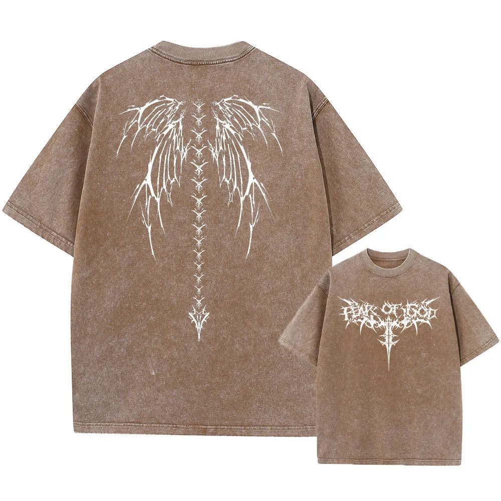 Men's oversized cotton t-shirt with drop-shoulder sleeves and loose fit in various colours