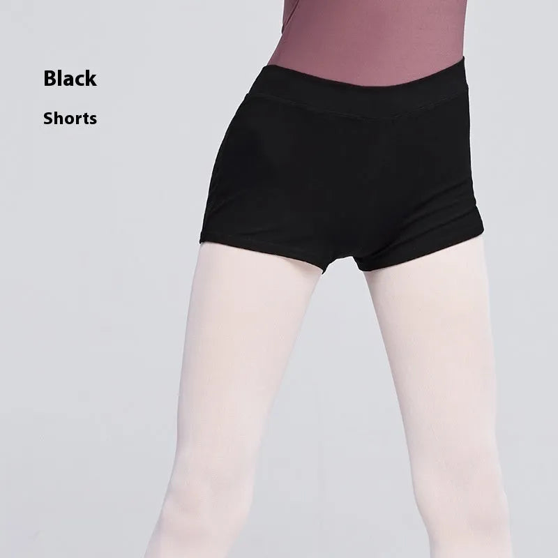 Black cotton ballet practice trousers for women in sizes S to 2XL for dance and fitness