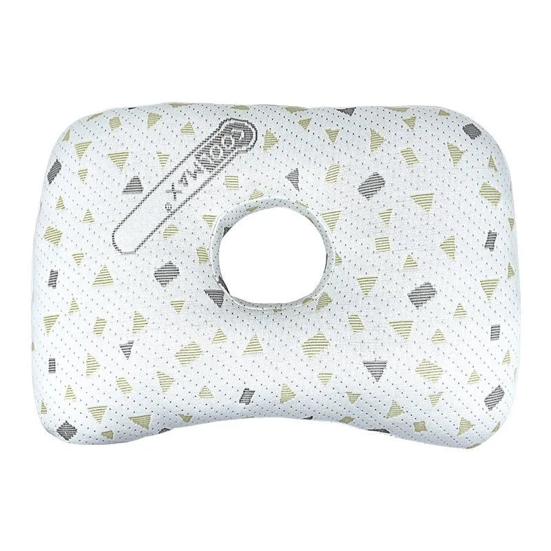 Single hole ear pillow for beauty salon treatments in grey colour