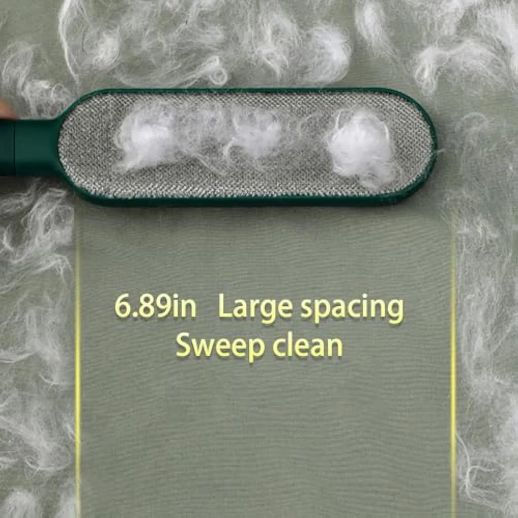 Blue green white reusable double-sided pet hair remover brush for clothes and furniture