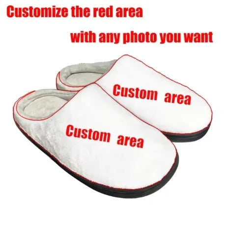 Pattern printed cotton slippers with flannel lining and TPR sole, shown in available size ranges