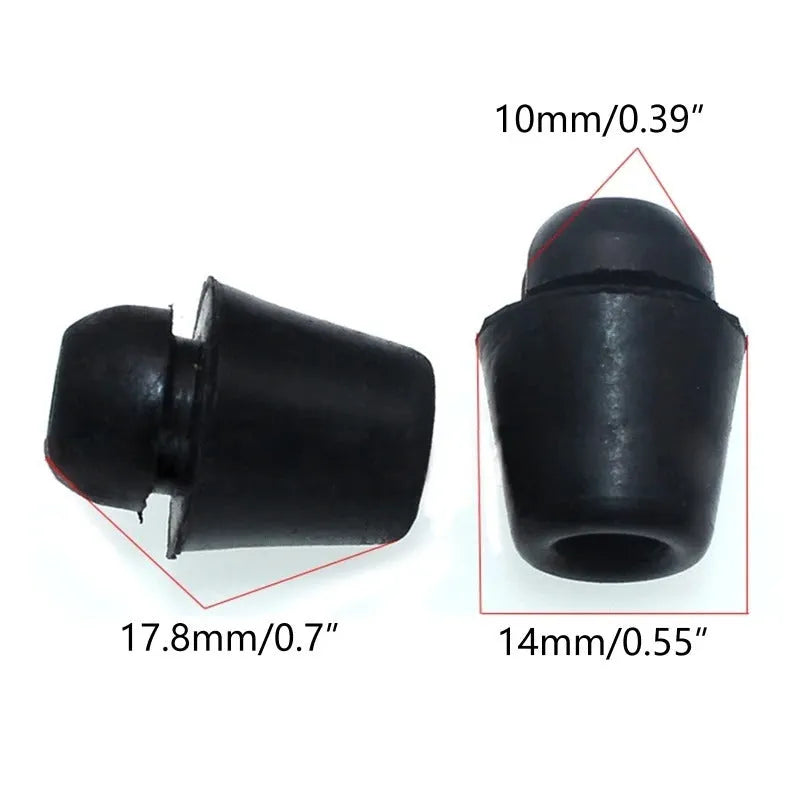 Ten black rubber automobile buckle buffer clips for trunk shock absorption and vibration damping