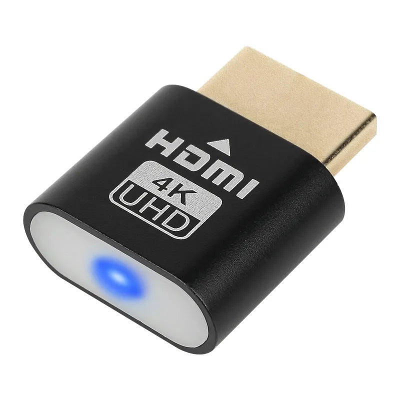 26.5mm HDMI interface virtual display dongle with metallic connector housing for graphics card dummy load applications
