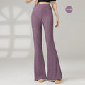 Women's classical dance practice pants in beige apricot colour showing front and back views