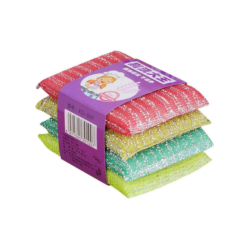 Macaron coloured pinstripe fabric dishwashing sponge mop for kitchen cleaning