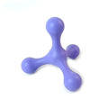 Three-legged silicone puppy chew toy in assorted colours for small and medium dogs