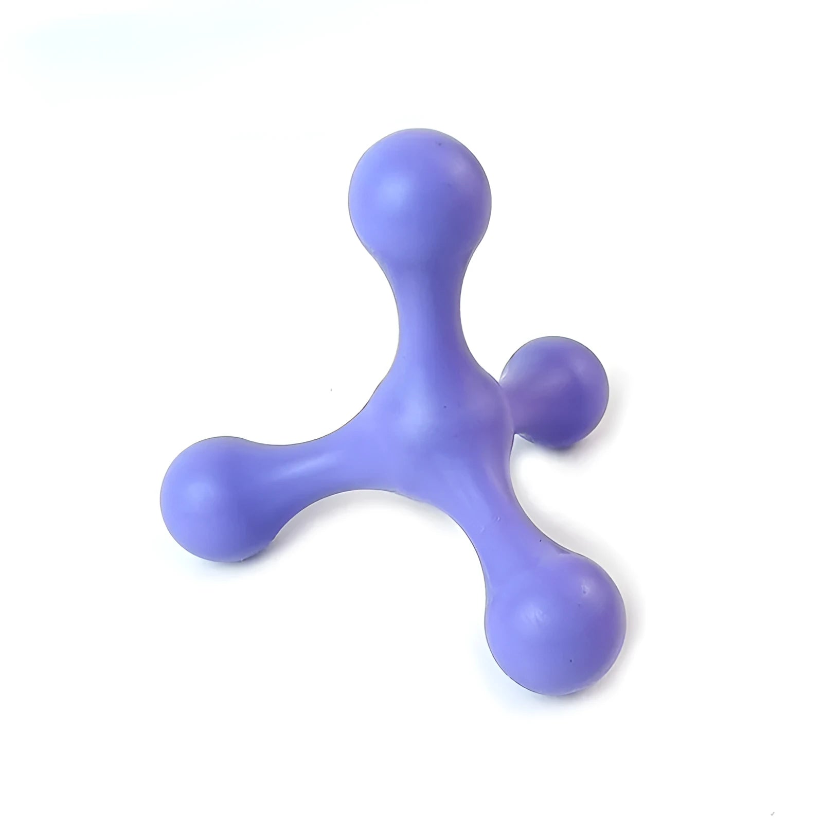 Three-legged silicone puppy chew toy in assorted colours for small and medium dogs