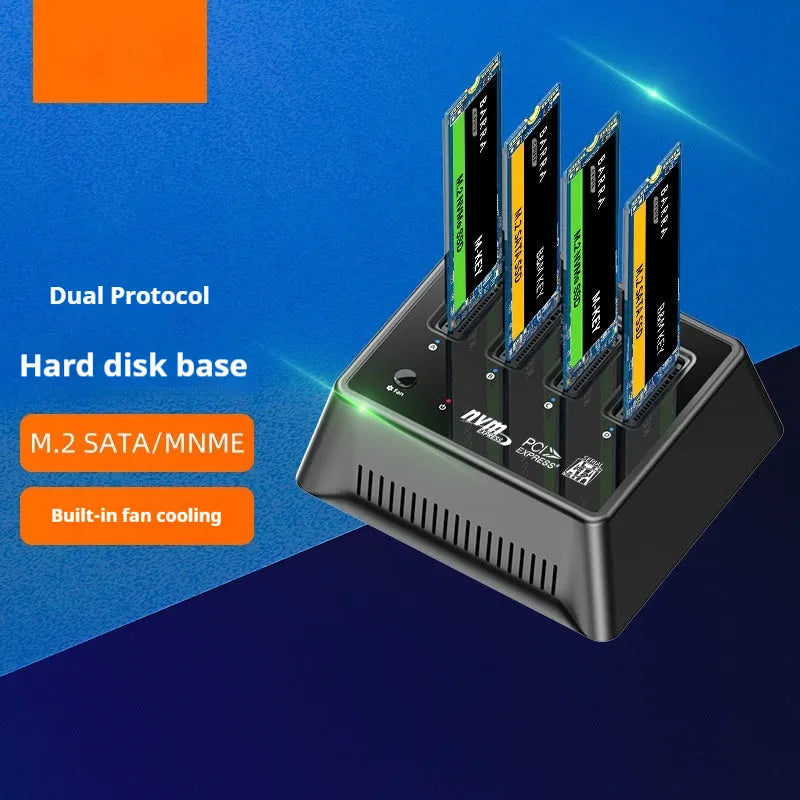 Aluminium M2 SSD base in K30174P2 colour measuring 90x78x34mm with packaging
