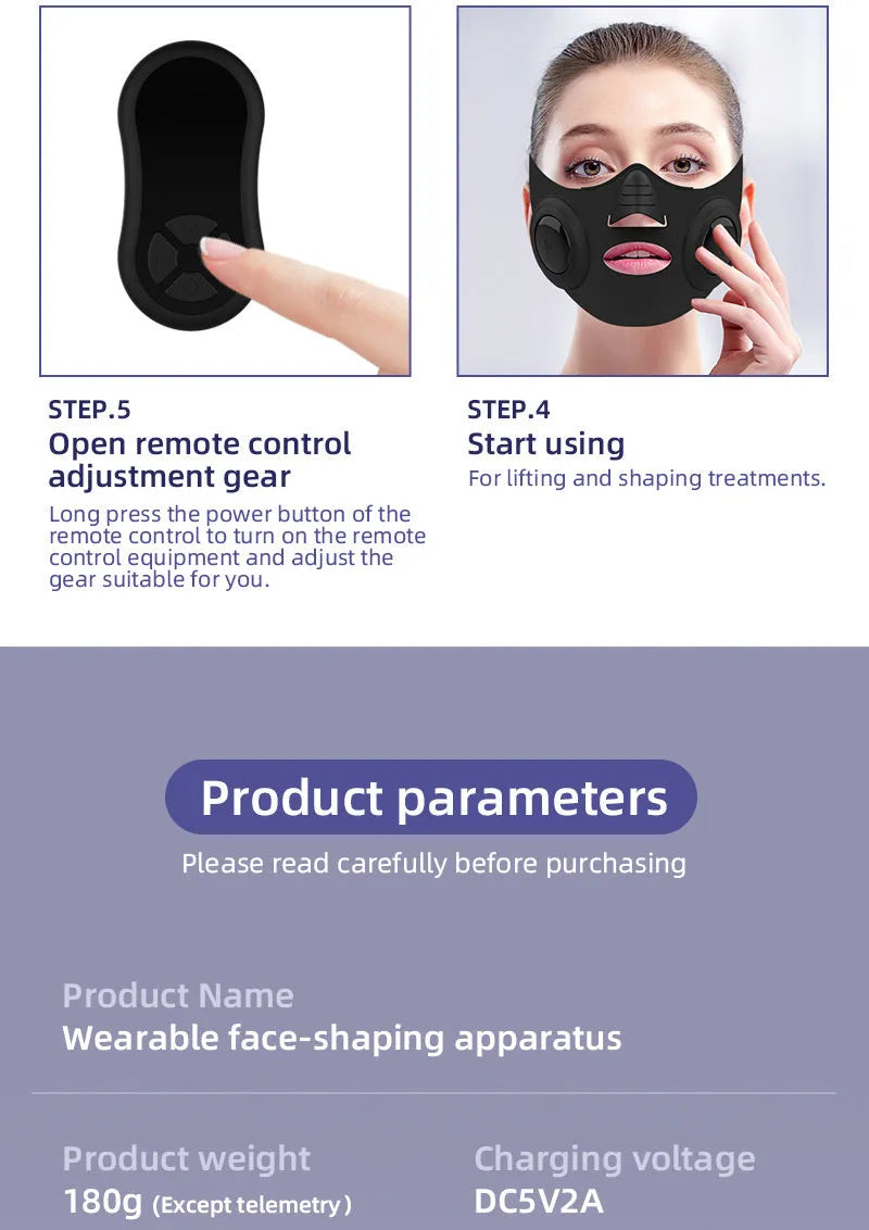 Black photon rejuvenation mask beauty device with USB charging port for home facial treatments