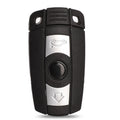 BMW CAS3 semi-intelligent replacement car key remote with three blank metal blades.