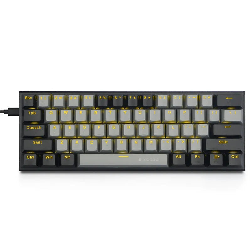 Z11 mechanical keyboard with aluminium frame and hot-swappable keycaps in black grey colour