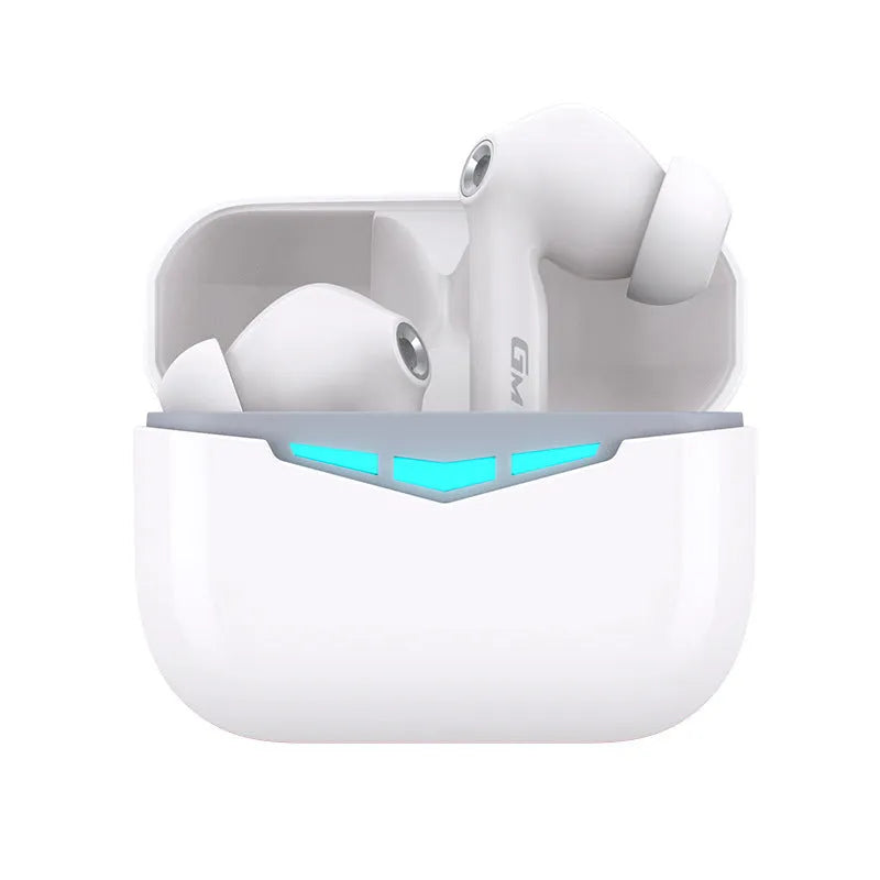 True wireless gaming Bluetooth headset in black, pink, white or grey with charging case and earmuffs