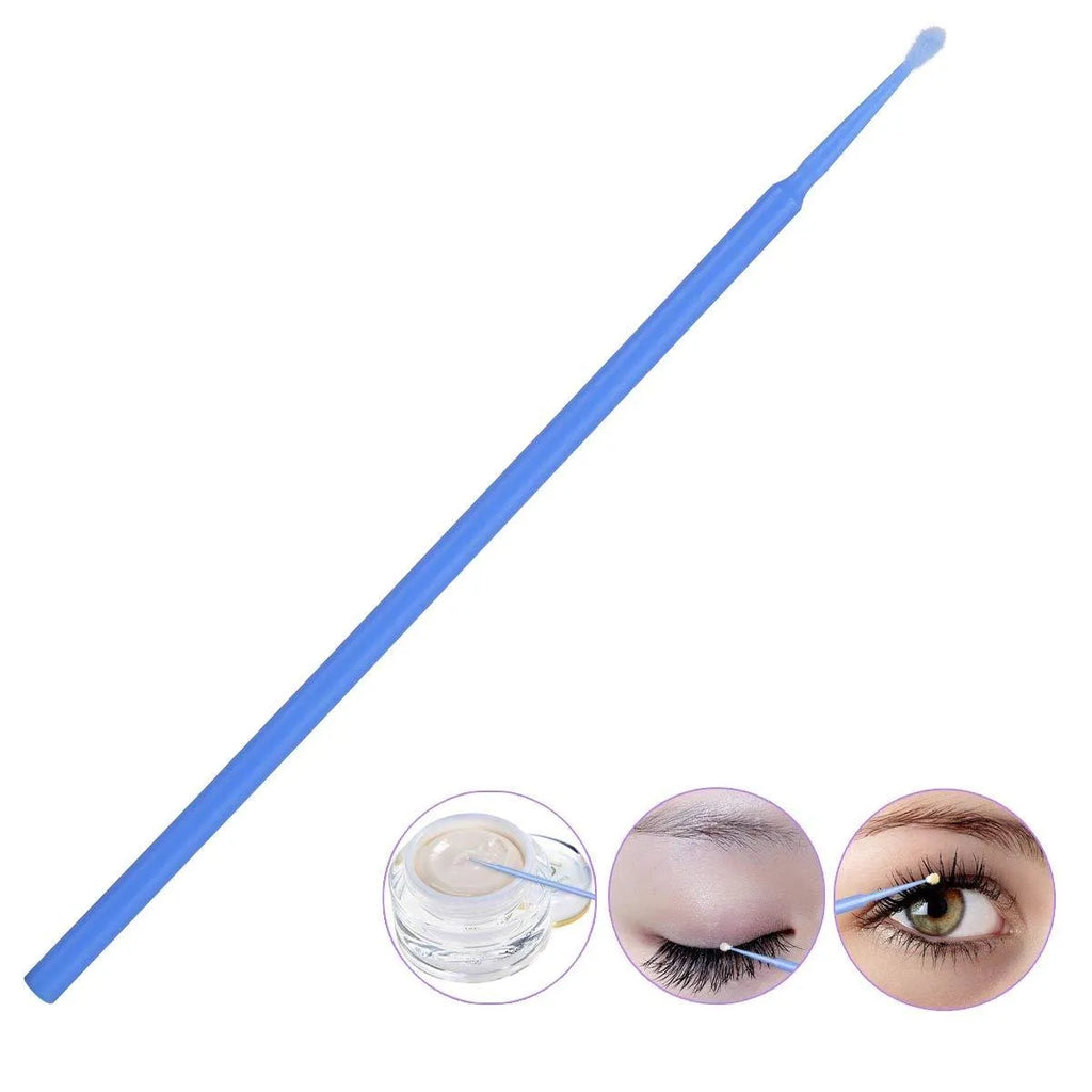 Disposable micro applicator brushes with bendable handles and flocked tips in assorted colours.