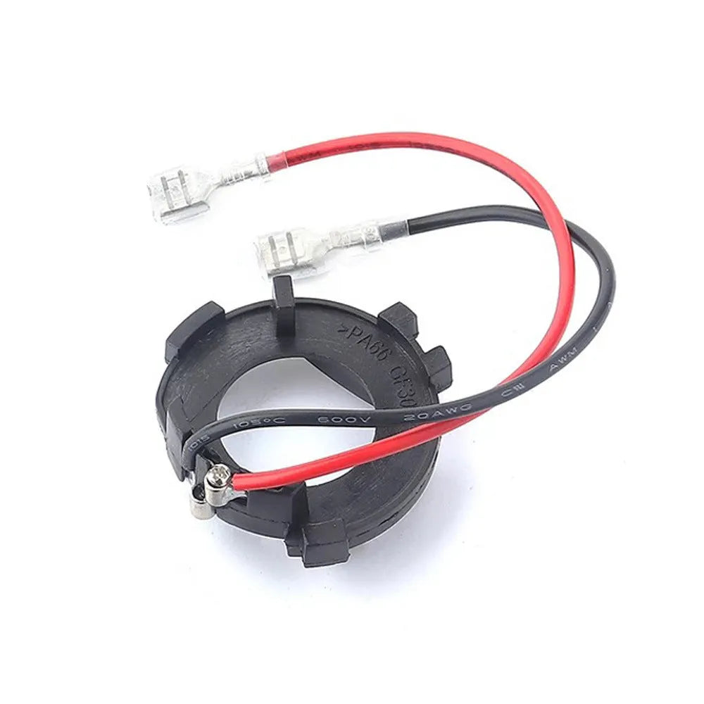 Black H7 LED headlight conversion adapter bracket for Volkswagen Golf Jetta models