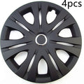 Universal monochrome ABS plastic wheel hub cover in silver finish for a car alloy wheel.