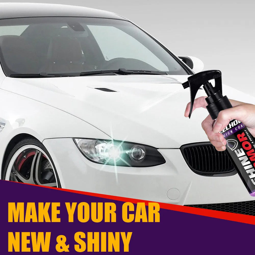 Purple automobile nano coating agent spray bottle with microplated crystal formula for car maintenance