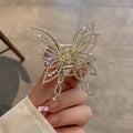 Butterfly hair clip barrette for women with alloy metal construction