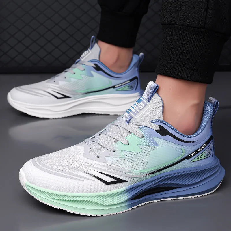 Men's low-top casual summer shoes with mesh upper and rubber sole in multiple colour options