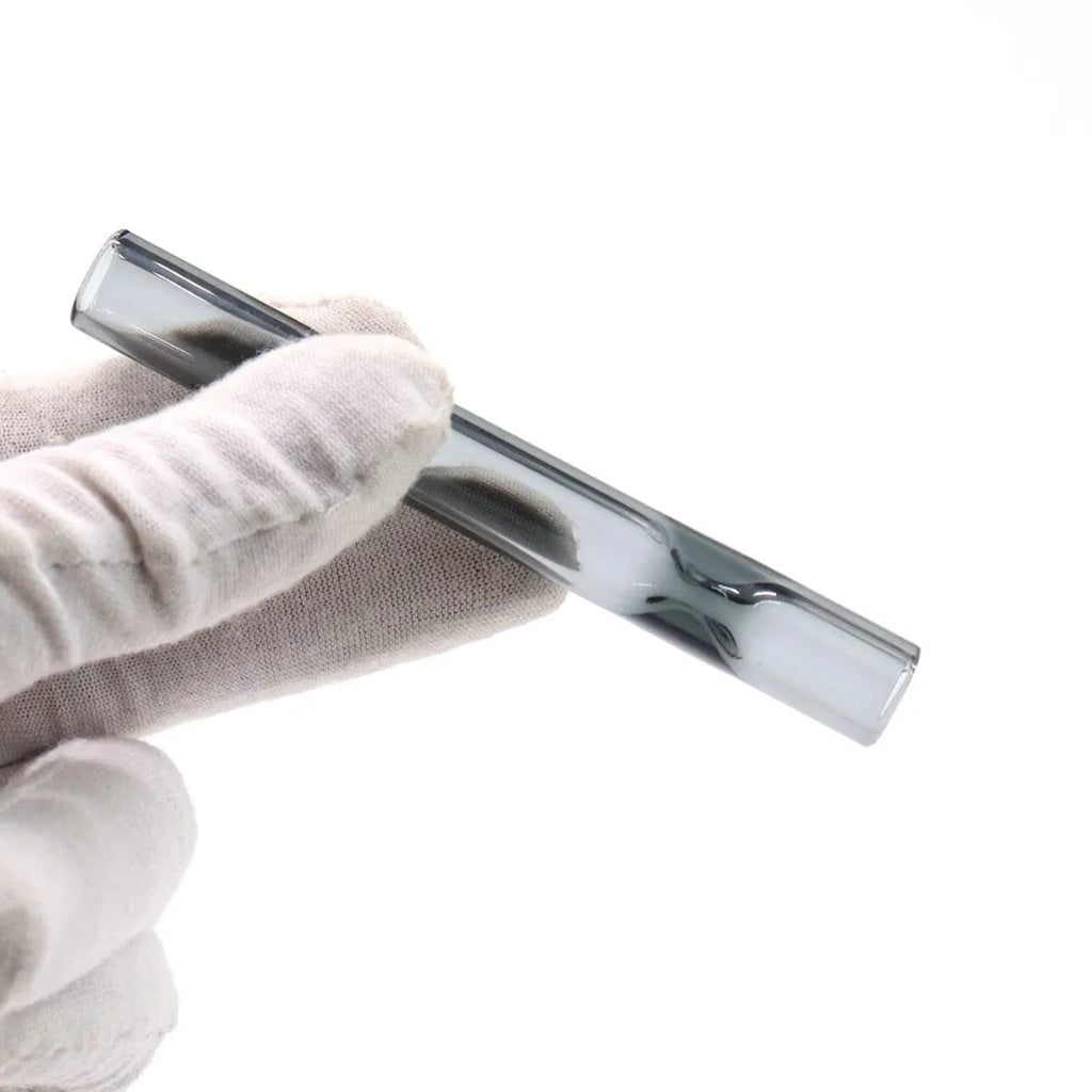 Clear glass telescopic smoking pipe with straight suction nozzle