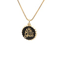 Copper bottle cap pendant necklace with 18K gold electroplating on 40cm box chain in six colour options