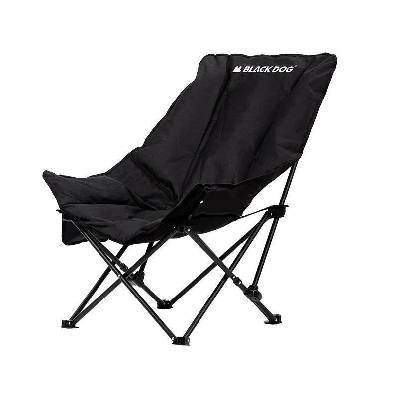 Night black Oxford cloth folding moon chair for camping and outdoor use