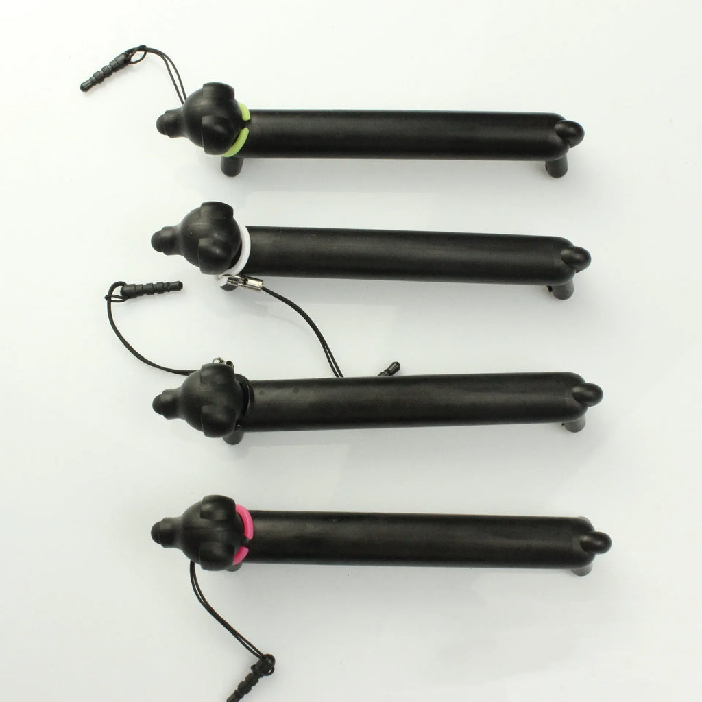 Black dog-shaped extendable touch screen stylus with phone stand function