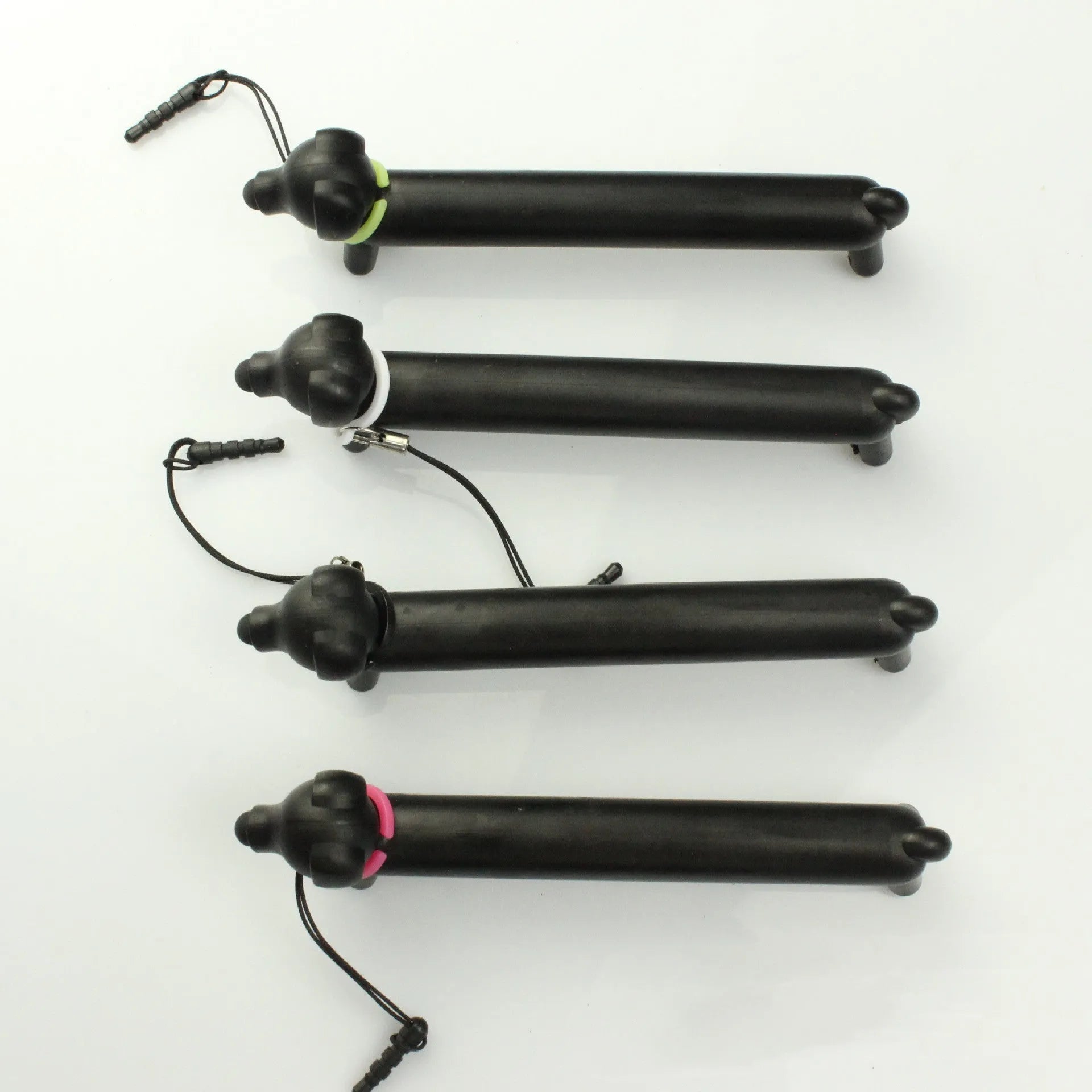 Black dog-shaped extendable touch screen stylus with phone stand function