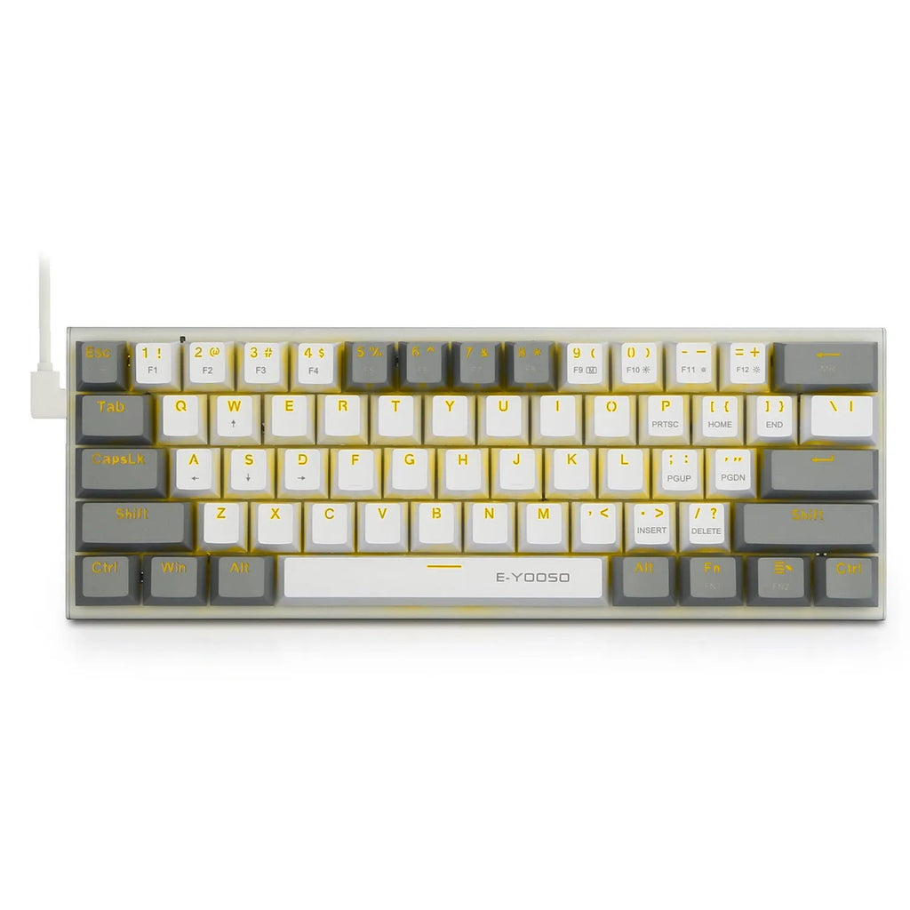 Z11 mechanical keyboard with aluminium frame and hot-swappable keycaps in black grey colour