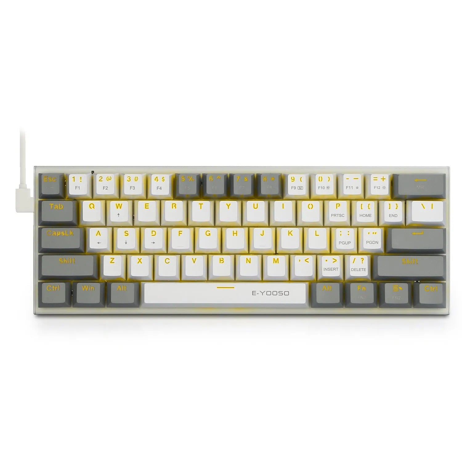 Z11 mechanical keyboard with aluminium frame and hot-swappable keycaps in black grey colour