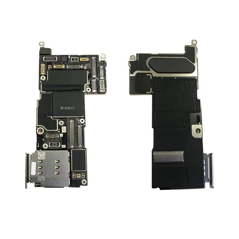 Silver iPhone 12 series replacement motherboard with US 256GB capacity