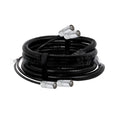 Cat5 Cat6 Ethernet extension cable with blue PVC sheathing and clear RJ45 connectors on a white background.